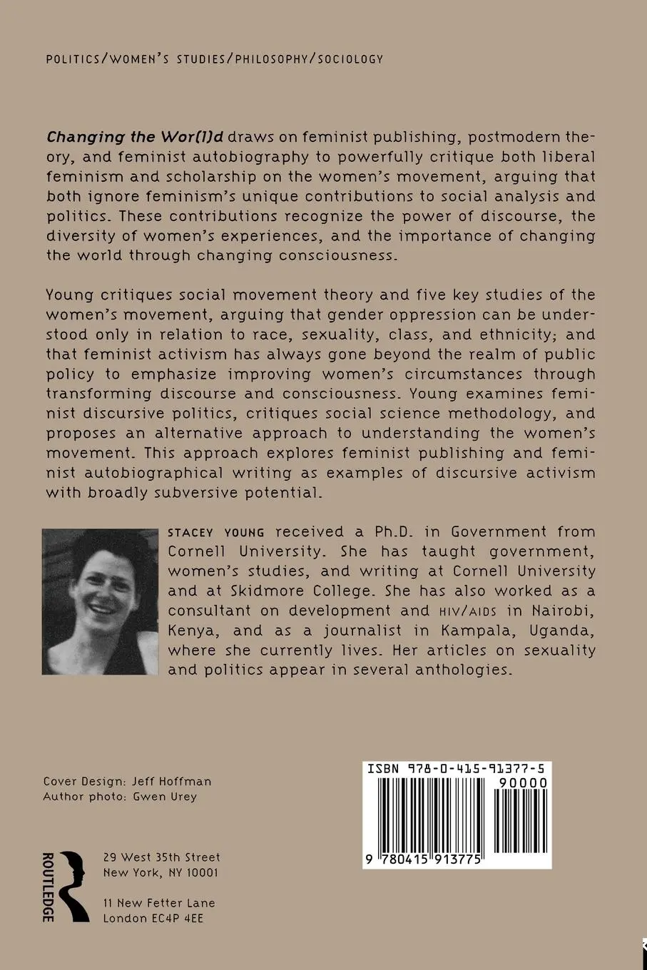 Rückseite: 9780415913775 | Changing the Wor(l)d | Discourse, Politics and the Feminist Movement