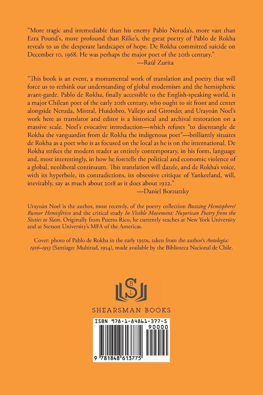 Rückseite: 9781848613775 | Architecture of Dispersed Life | Selected Poetry | Pablo de Rokha