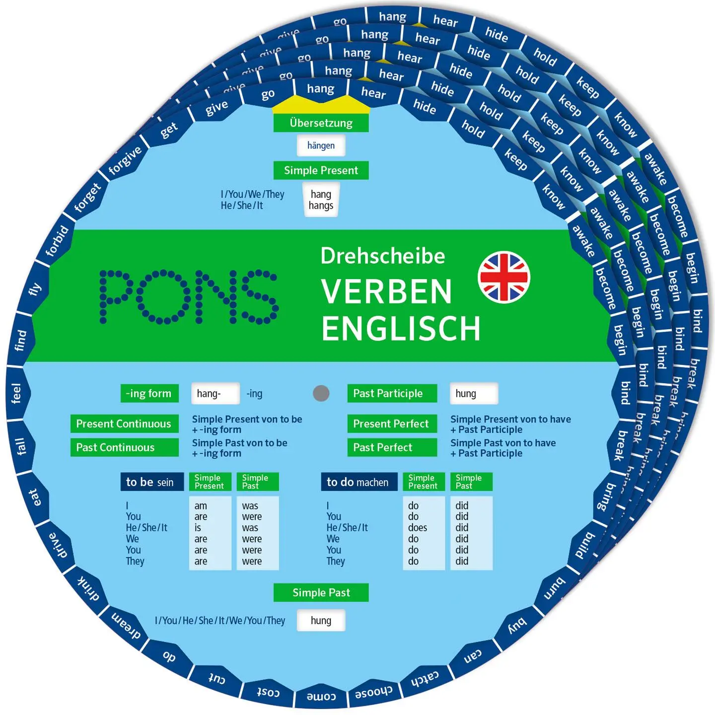 Cover: 9783125163775 | PONS Drehscheibe Verben Englisch | Taschenbuch | 1 S. | Deutsch | 2023