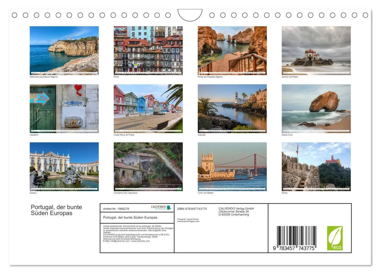 Bild: 9783457743775 | Portugal, der bunte Süden Europas (Wandkalender 2026 DIN A4 quer),...