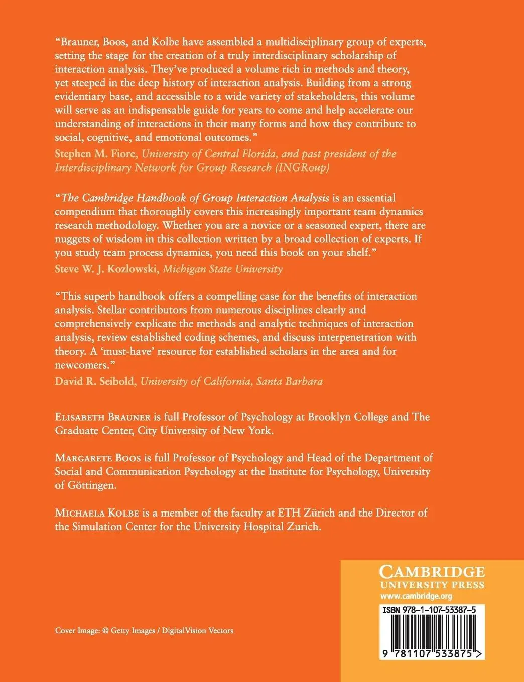 Rückseite: 9781107533875 | The Cambridge Handbook of Group Interaction Analysis | Brauner (u. a.)