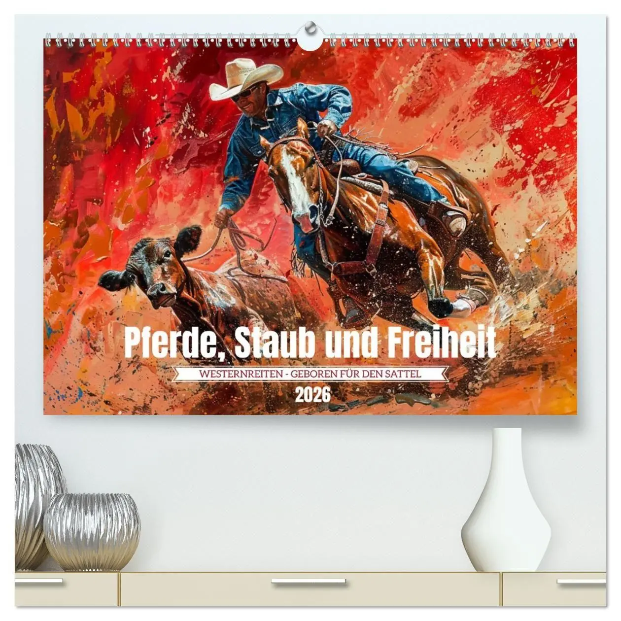 Cover: 9783457423875 | Pferde, Staub und Freiheit (hochwertiger Premium Wandkalender 2026...