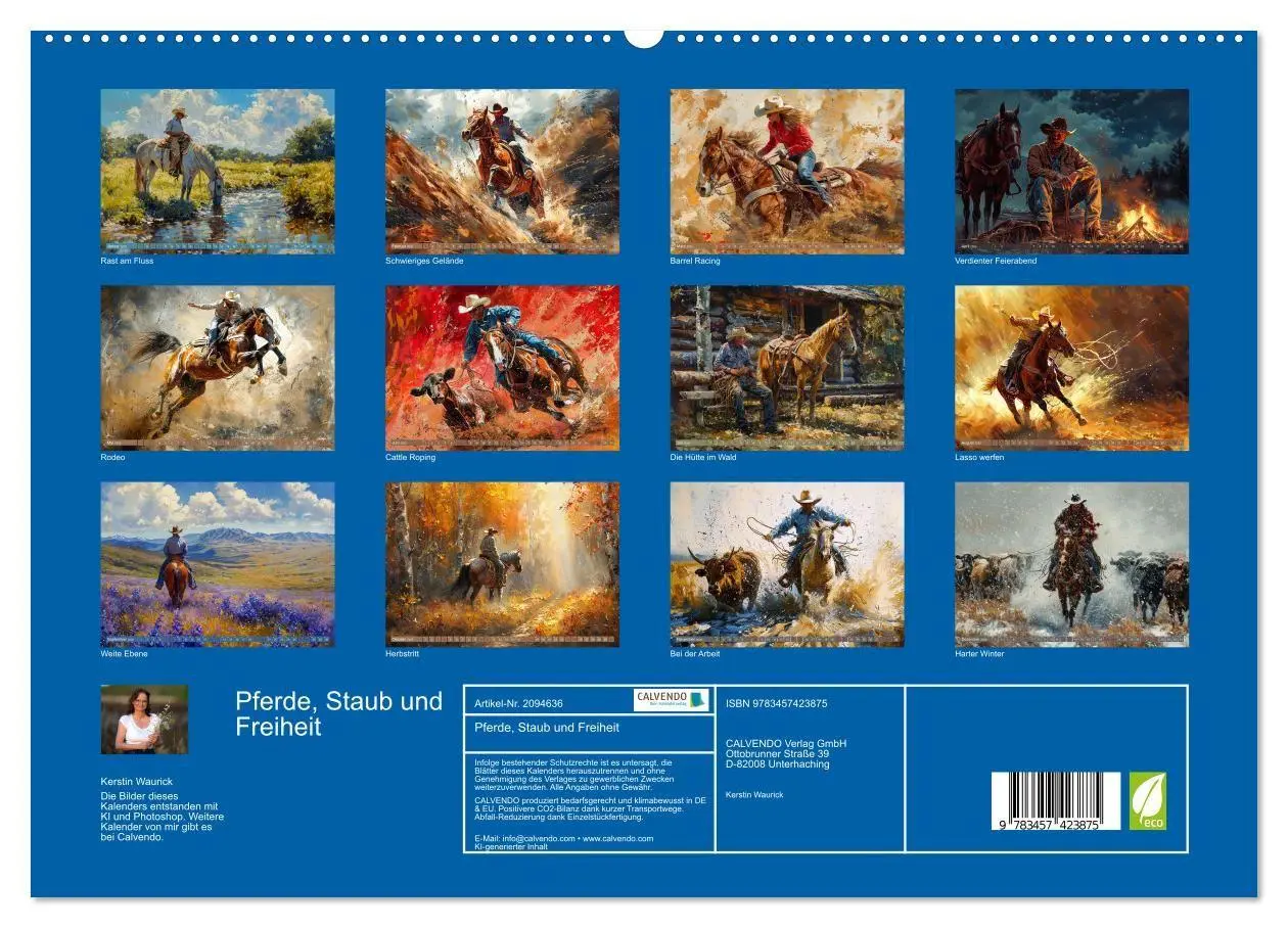 Bild: 9783457423875 | Pferde, Staub und Freiheit (hochwertiger Premium Wandkalender 2026...