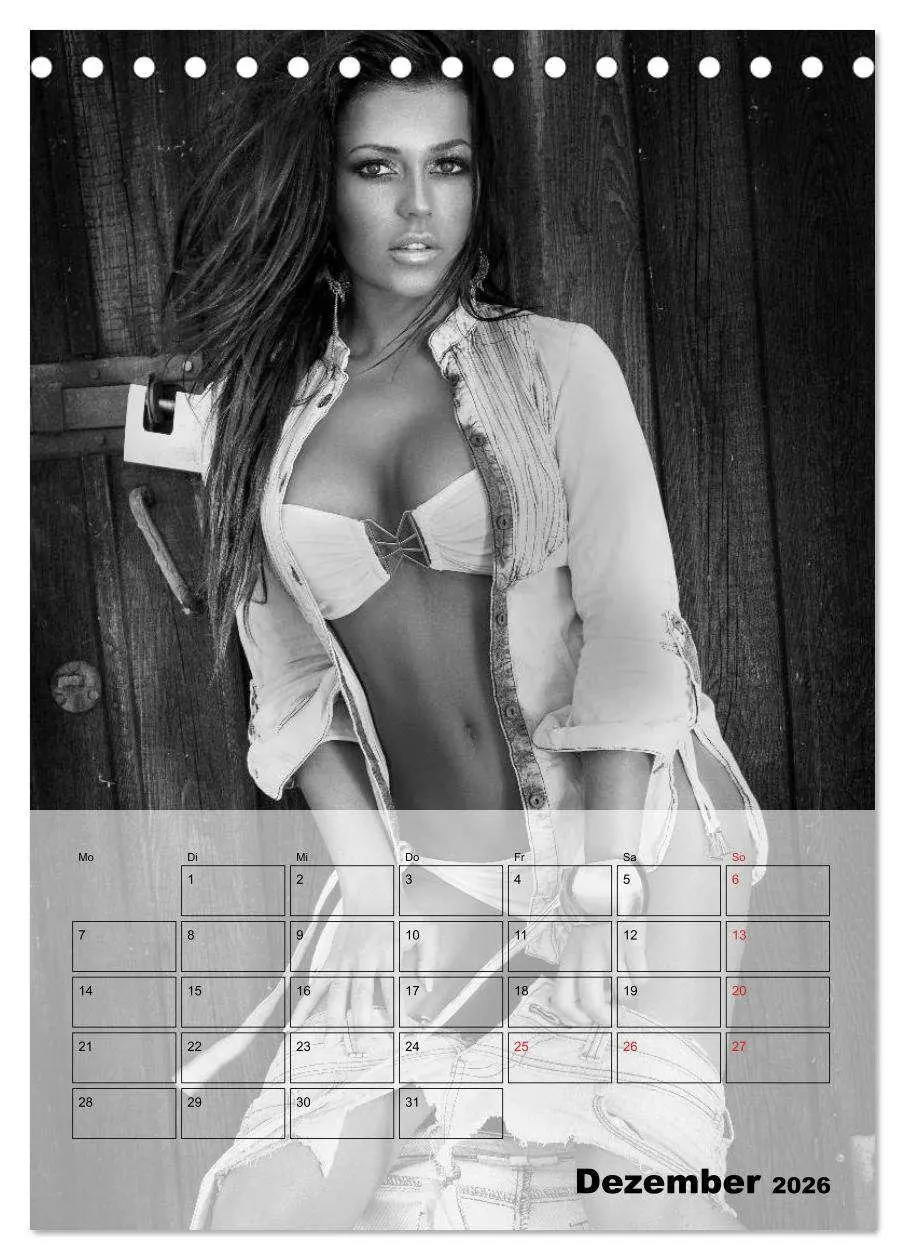 Bild: 9783516443875 | Knisternde Erotik in schwarz-weiß (Tischkalender 2026 DIN A5 hoch),...