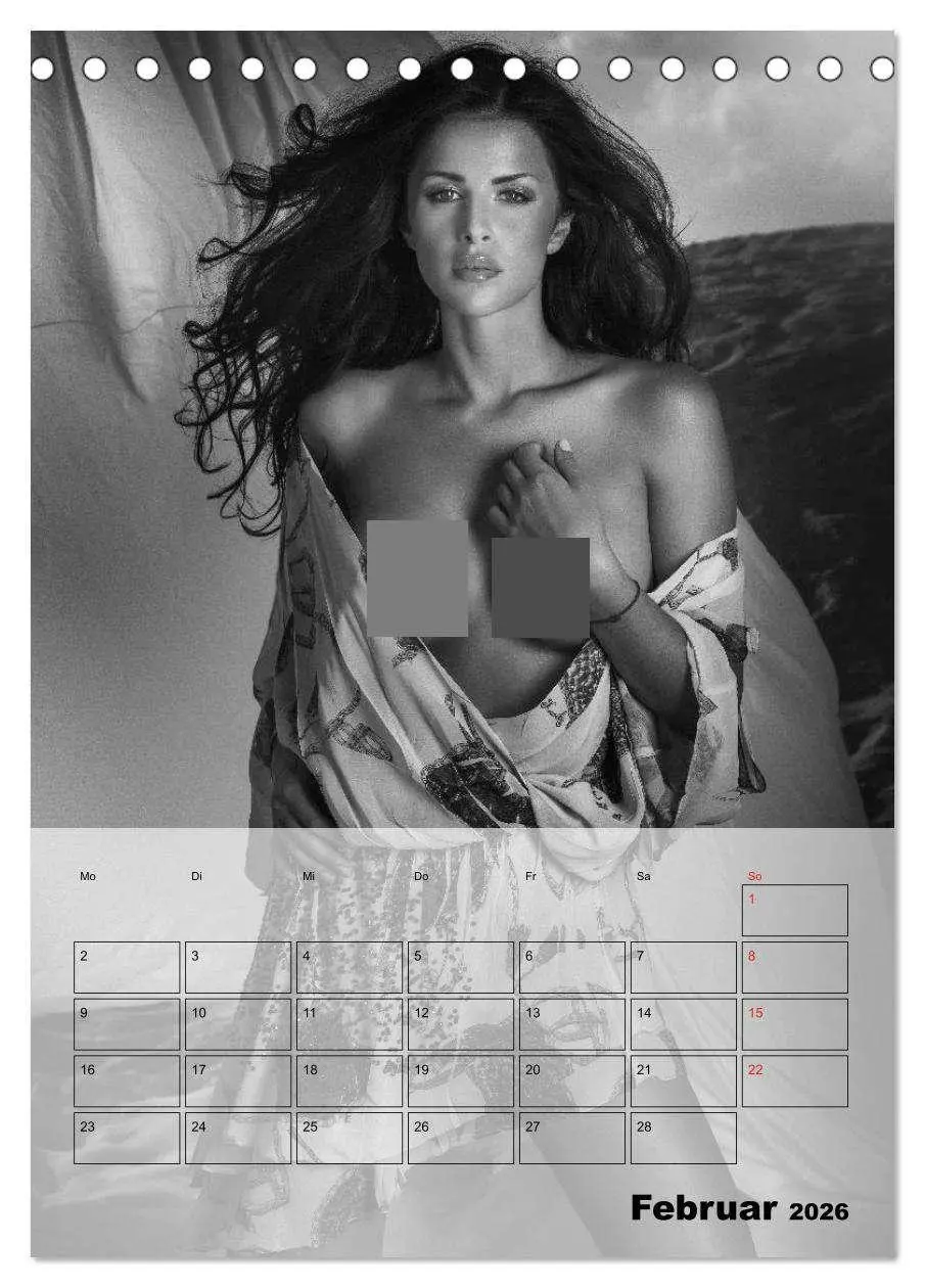 Bild: 9783516443875 | Knisternde Erotik in schwarz-weiß (Tischkalender 2026 DIN A5 hoch),...