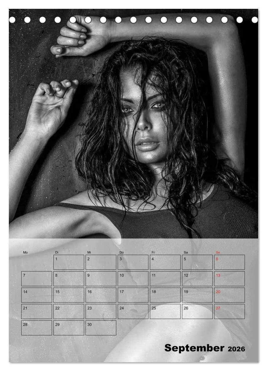 Bild: 9783516443875 | Knisternde Erotik in schwarz-weiß (Tischkalender 2026 DIN A5 hoch),...