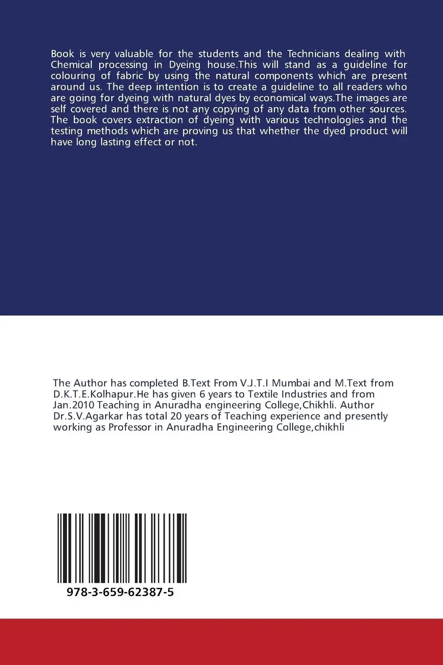 Rückseite: 9783659623875 | Natural Dyes - Extraction,Dyeing &amp; Quality Assurance Tests | Buch