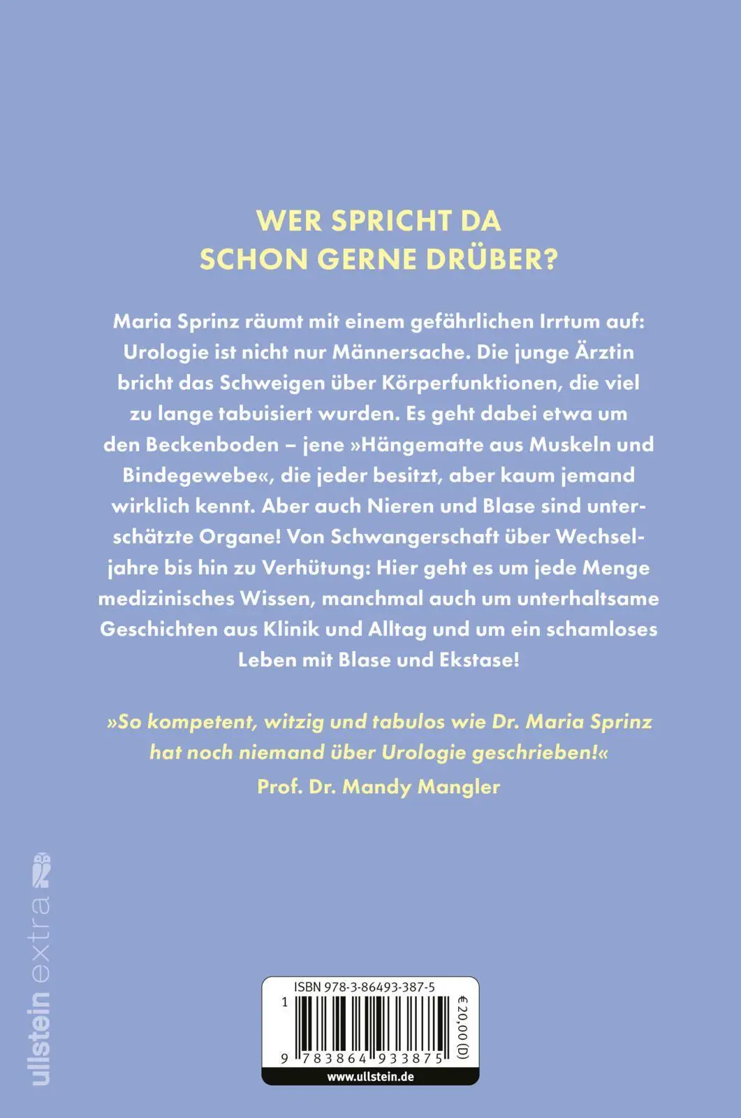 Rückseite: 9783864933875 | Blase und Ekstase | Urologie für Frauen (und alle anderen) | Sprinz