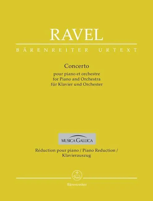 Cover: 9790006573875 | Concerto für Klavier und Orchester G-Dur | Maurice Ravel | Broschüre