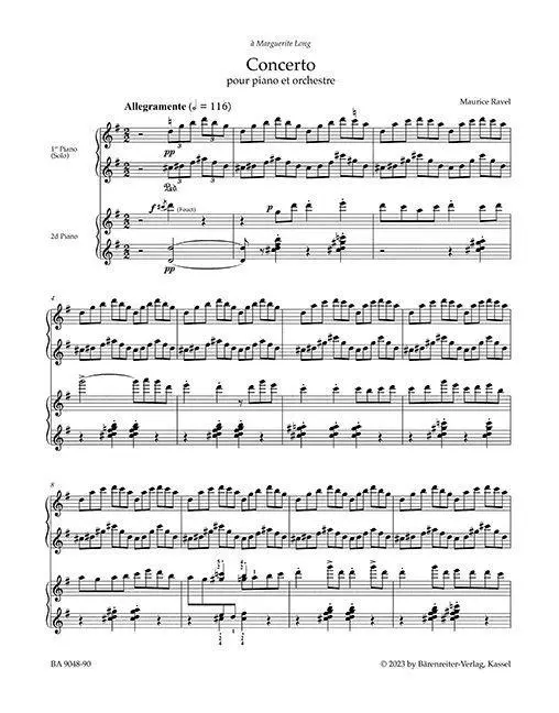 Bild: 9790006573875 | Concerto für Klavier und Orchester G-Dur | Maurice Ravel | Broschüre