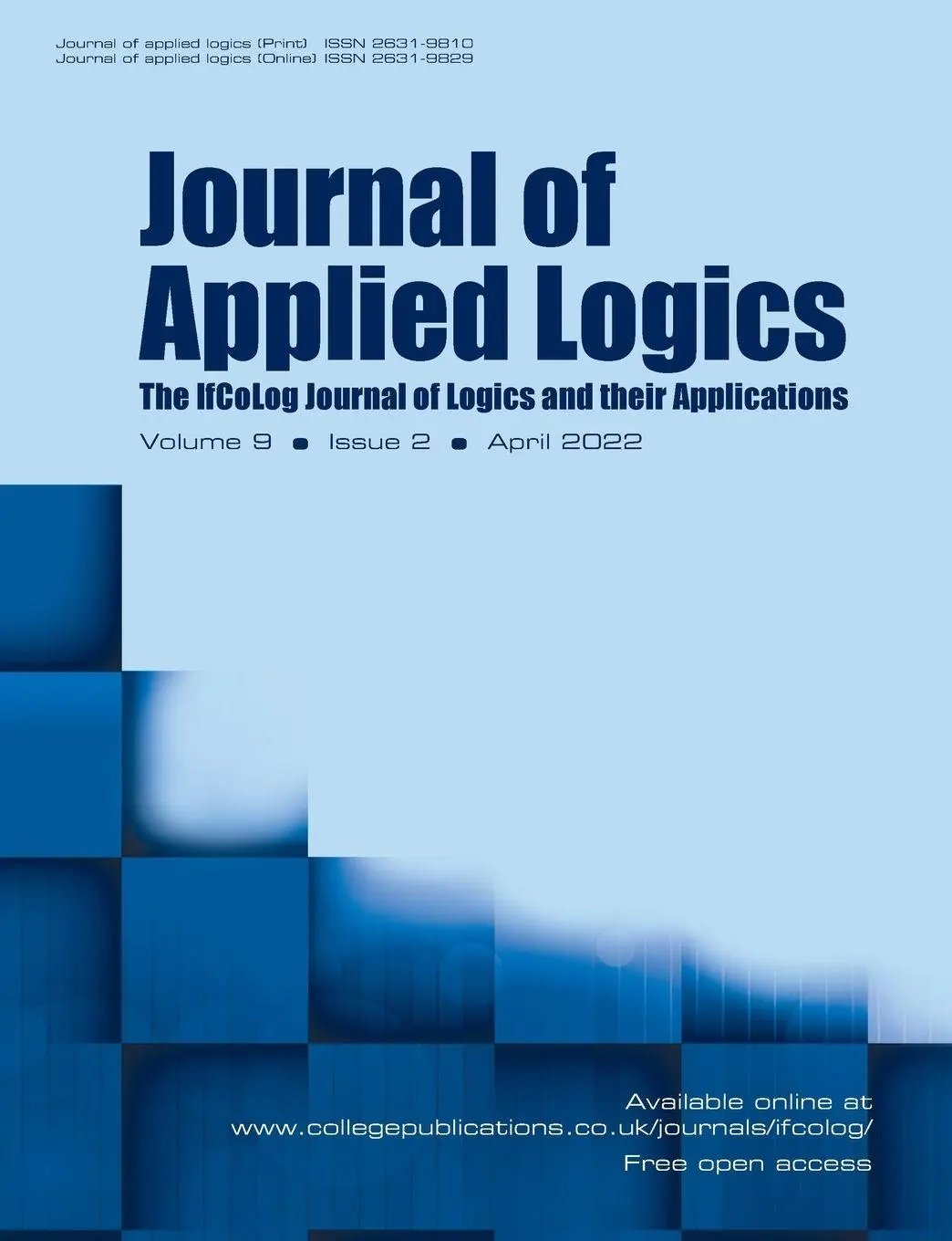 Cover: 9781848903975 | Journal of Applied Logics. The IfCoLog Journal of Logics and their...