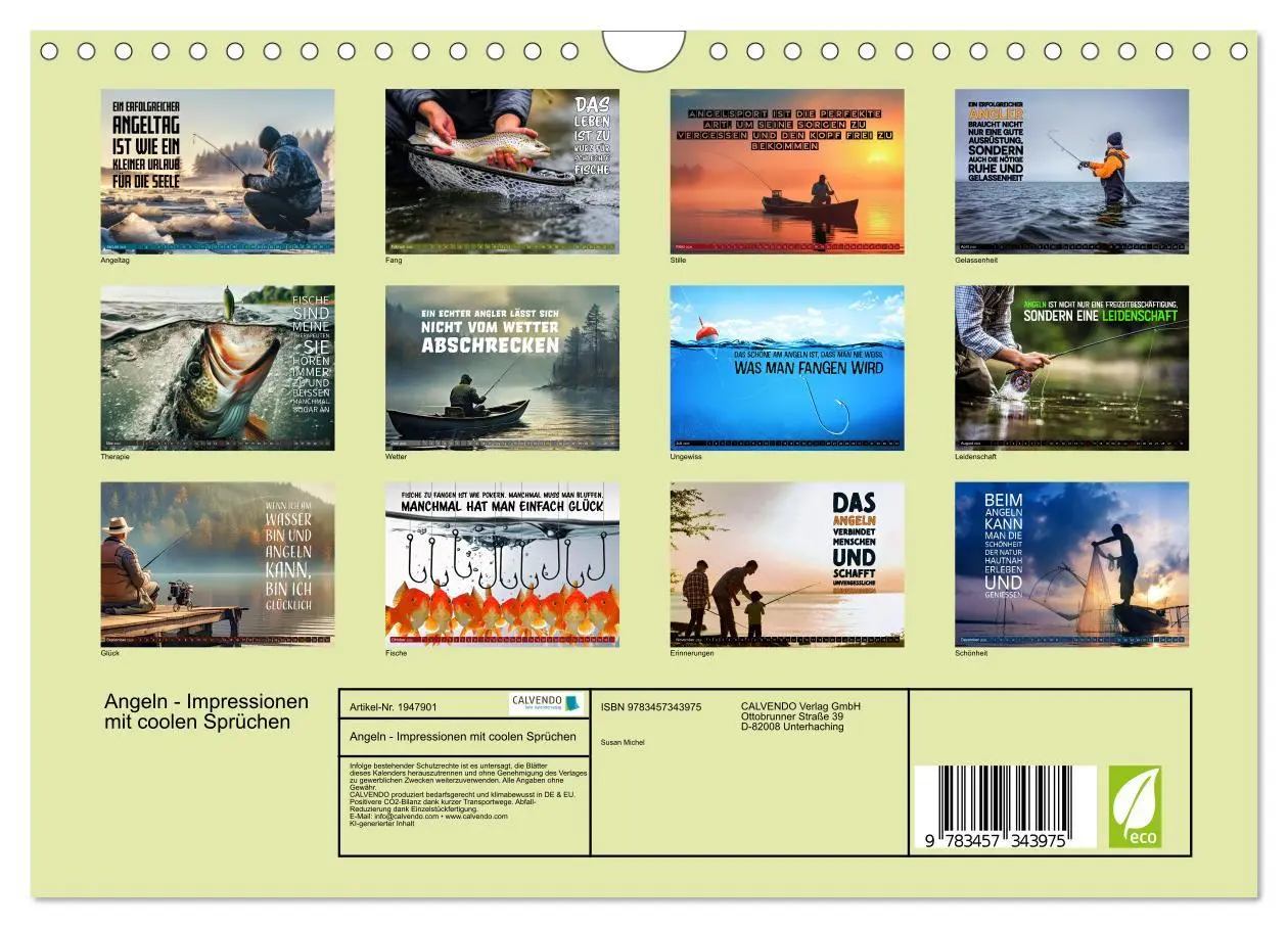 Bild: 9783457343975 | Angeln - Impressionen mit coolen Sprüchen (Wandkalender 2026 DIN A4...