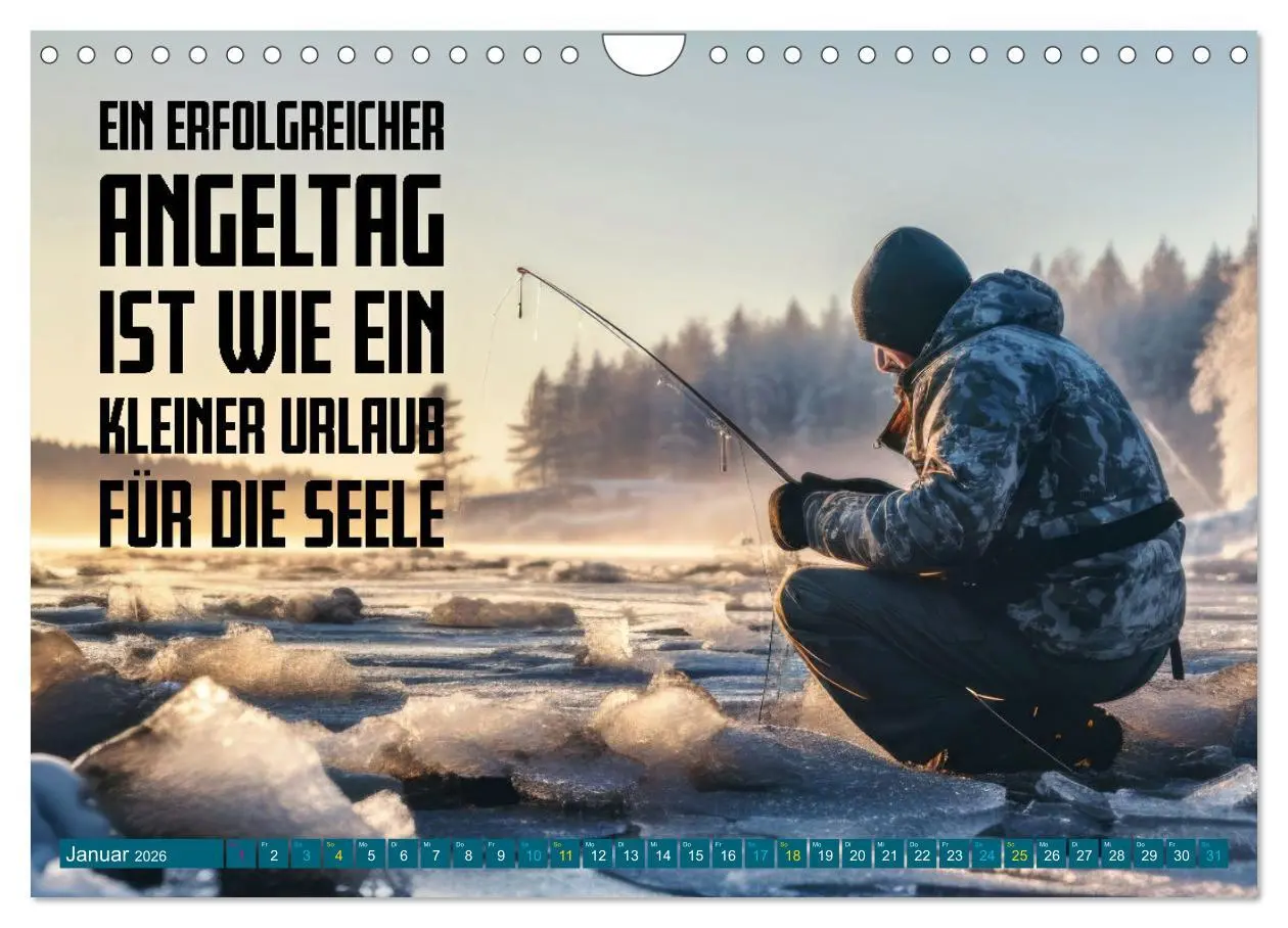Bild: 9783457343975 | Angeln - Impressionen mit coolen Sprüchen (Wandkalender 2026 DIN A4...