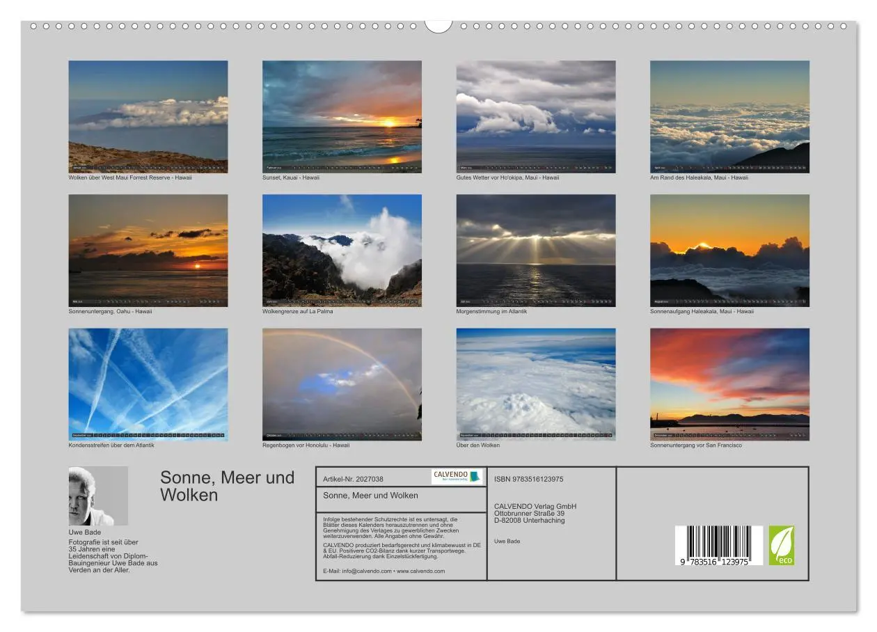 Bild: 9783516123975 | Sonne, Meer und Wolken (hochwertiger Premium Wandkalender 2026 DIN...
