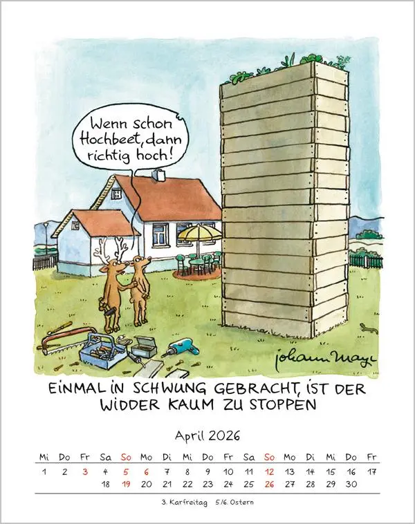 Bild: 9783731883975 | Widder 2026 | Verlag Korsch | Kalender | Spiralbindung | 13 S. | 2026