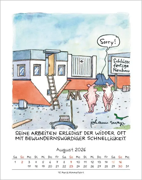 Bild: 9783731883975 | Widder 2026 | Verlag Korsch | Kalender | Spiralbindung | 13 S. | 2026