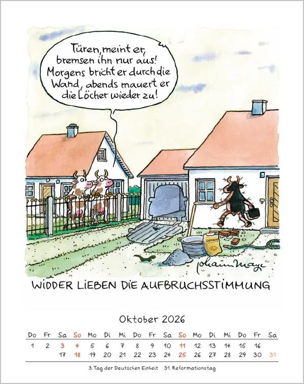 Bild: 9783731883975 | Widder 2026 | Verlag Korsch | Kalender | Spiralbindung | 13 S. | 2026