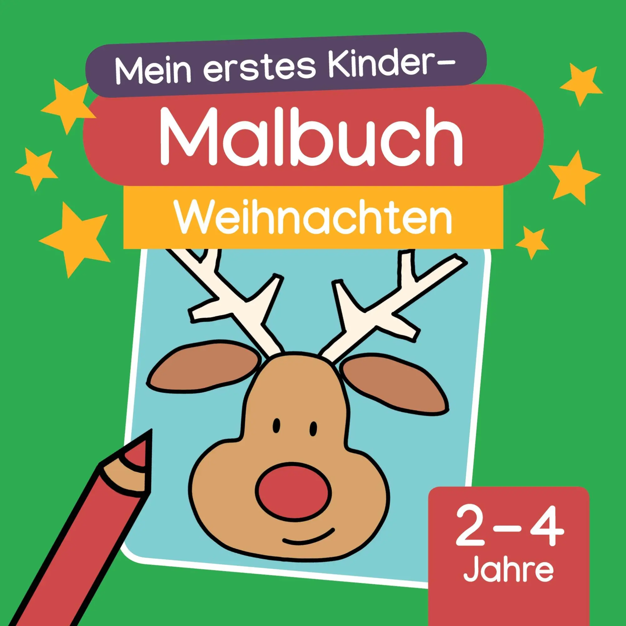 Cover: 9783751993975 | Mein erstes Kinder-Malbuch: Weihnachten | Fabian Hedwig | Taschenbuch