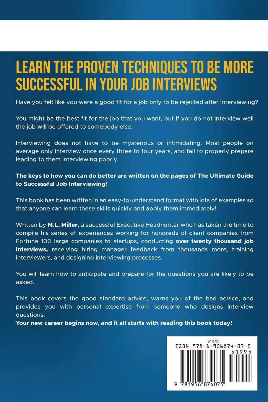 Rückseite: 9781956874075 | SoaringME The Ultimate Guide to Successful Job Interviewing | Miller