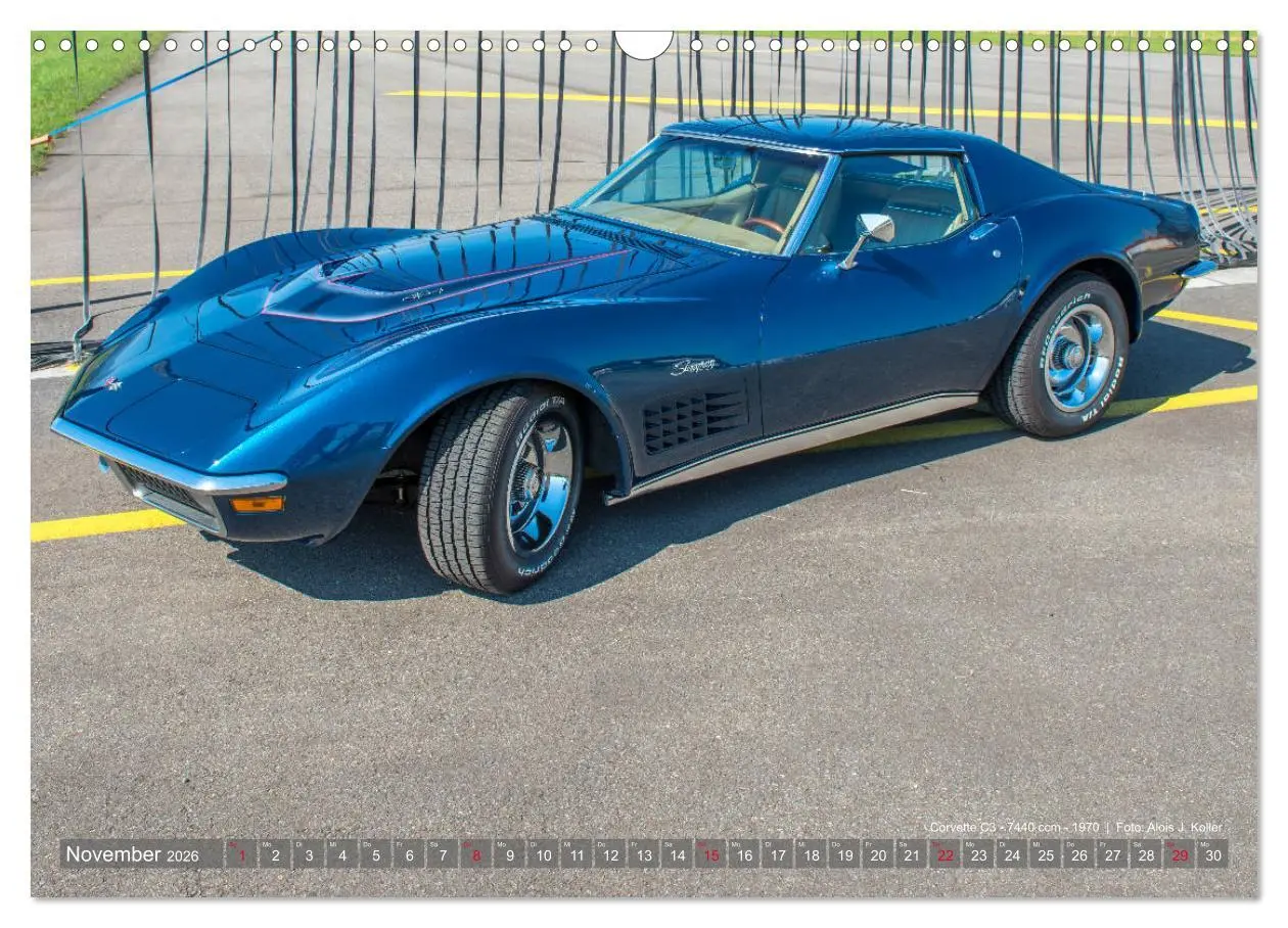 Bild: 9783457854075 | Corvette Oldtimer 2026 (Wandkalender 2026 DIN A3 quer), CALVENDO...