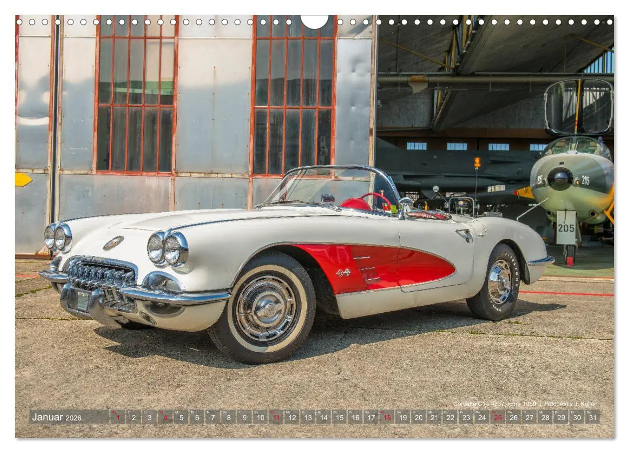 Bild: 9783457854075 | Corvette Oldtimer 2026 (Wandkalender 2026 DIN A3 quer), CALVENDO...