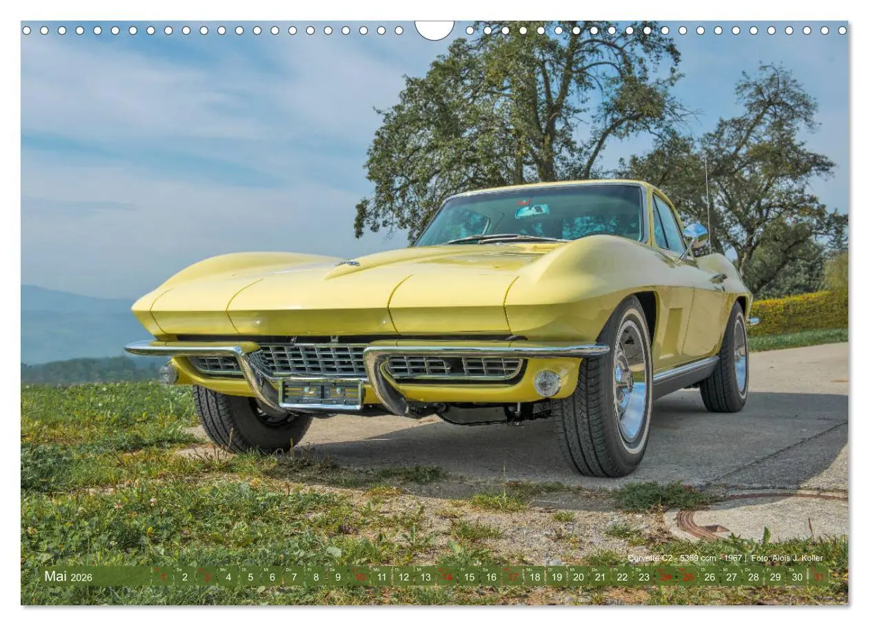 Bild: 9783457854075 | Corvette Oldtimer 2026 (Wandkalender 2026 DIN A3 quer), CALVENDO...