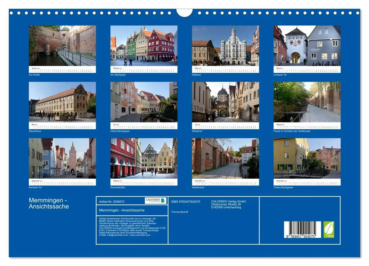 Bild: 9783457924075 | Memmingen - Ansichtssache (Wandkalender 2026 DIN A3 quer), CALVENDO...