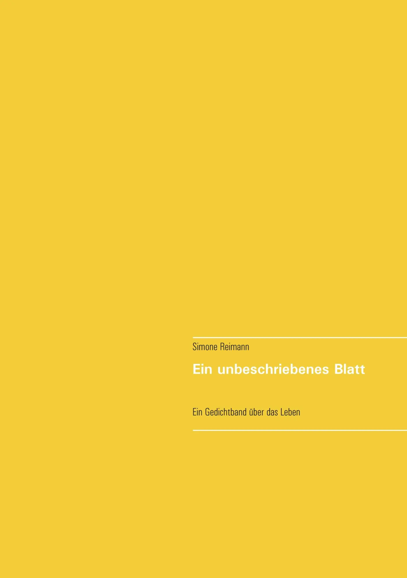 Cover: 9783848214075 | Ein unbeschriebenes Blatt | Ein Gedichtband über das Leben | Reimann