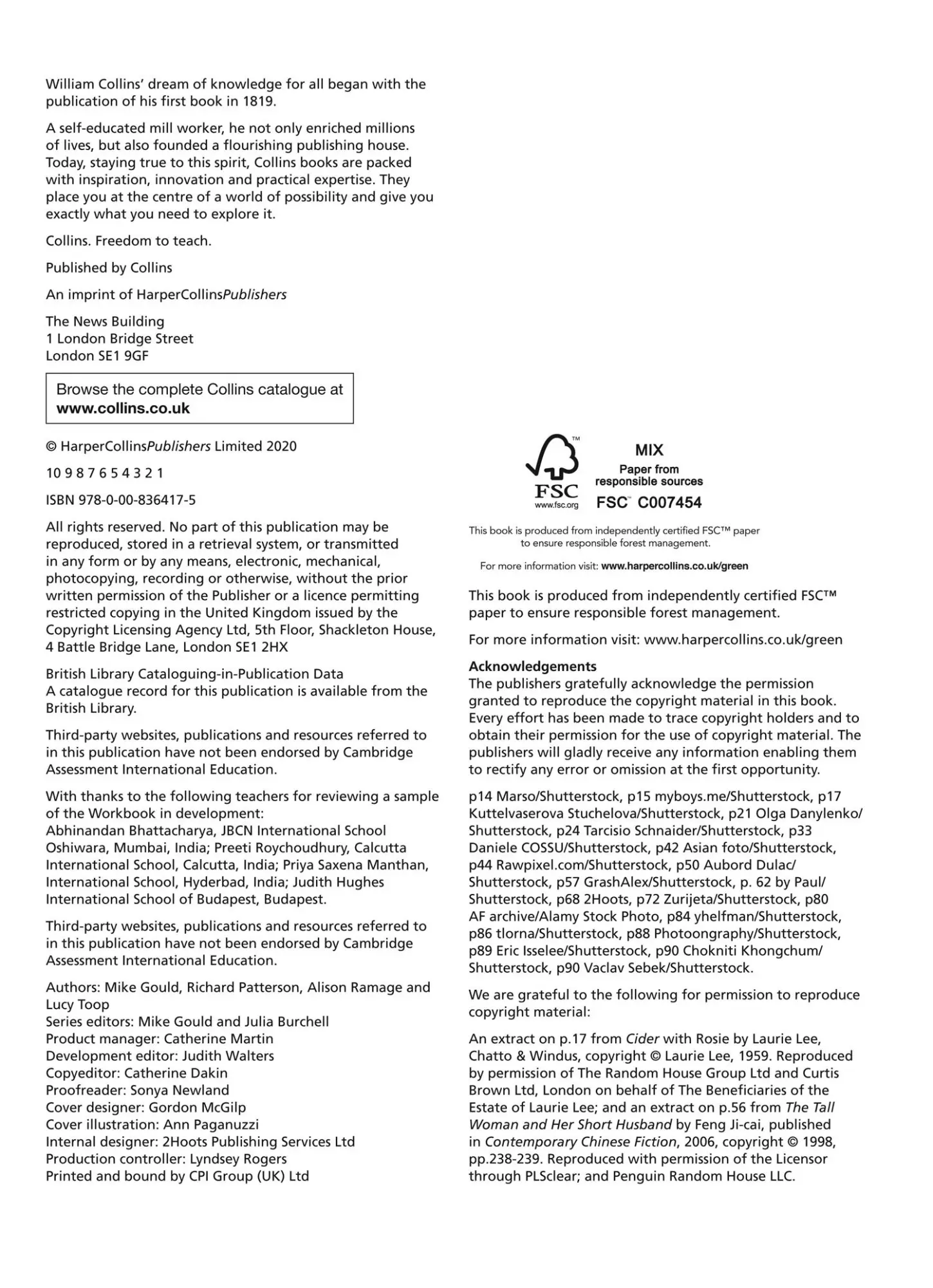 Bild: 9780008364175 | Lower Secondary English Workbook: Stage 7 | Alison Ramage (u. a.)