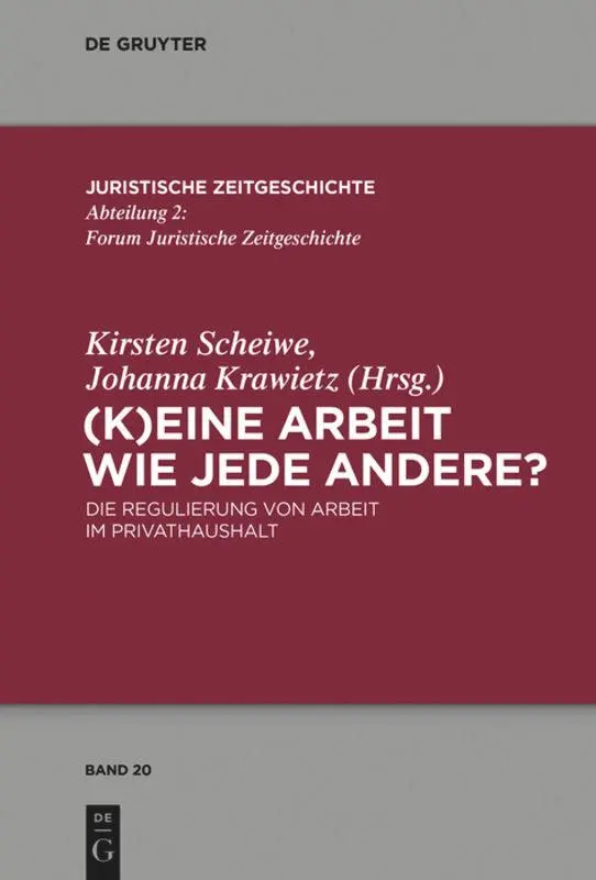 Cover: 9783110554175 | (K)Eine Arbeit wie jede andere? | Johanna Krawietz (u. a.) | Buch