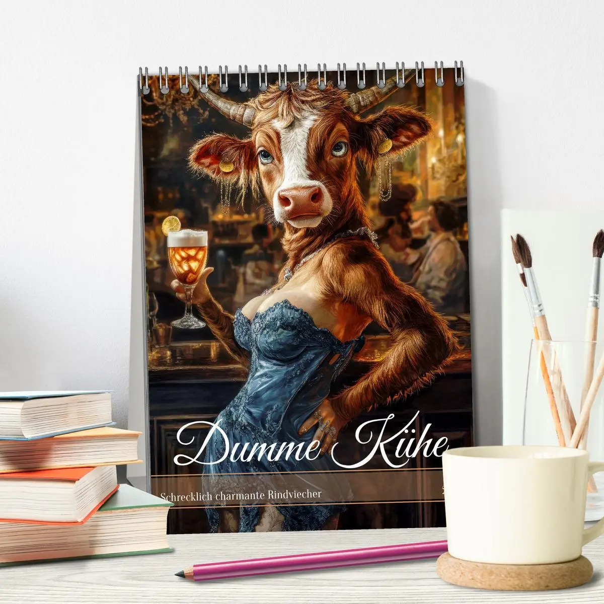 Bild: 9783516244175 | Dumme Kühe - Schrecklich charmante Rindviecher (Tischkalender 2026...