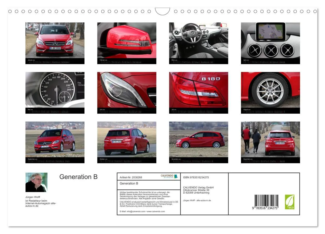 Bild: 9783516234275 | Generation B (Wandkalender 2026 DIN A3 quer), CALVENDO Monatskalender