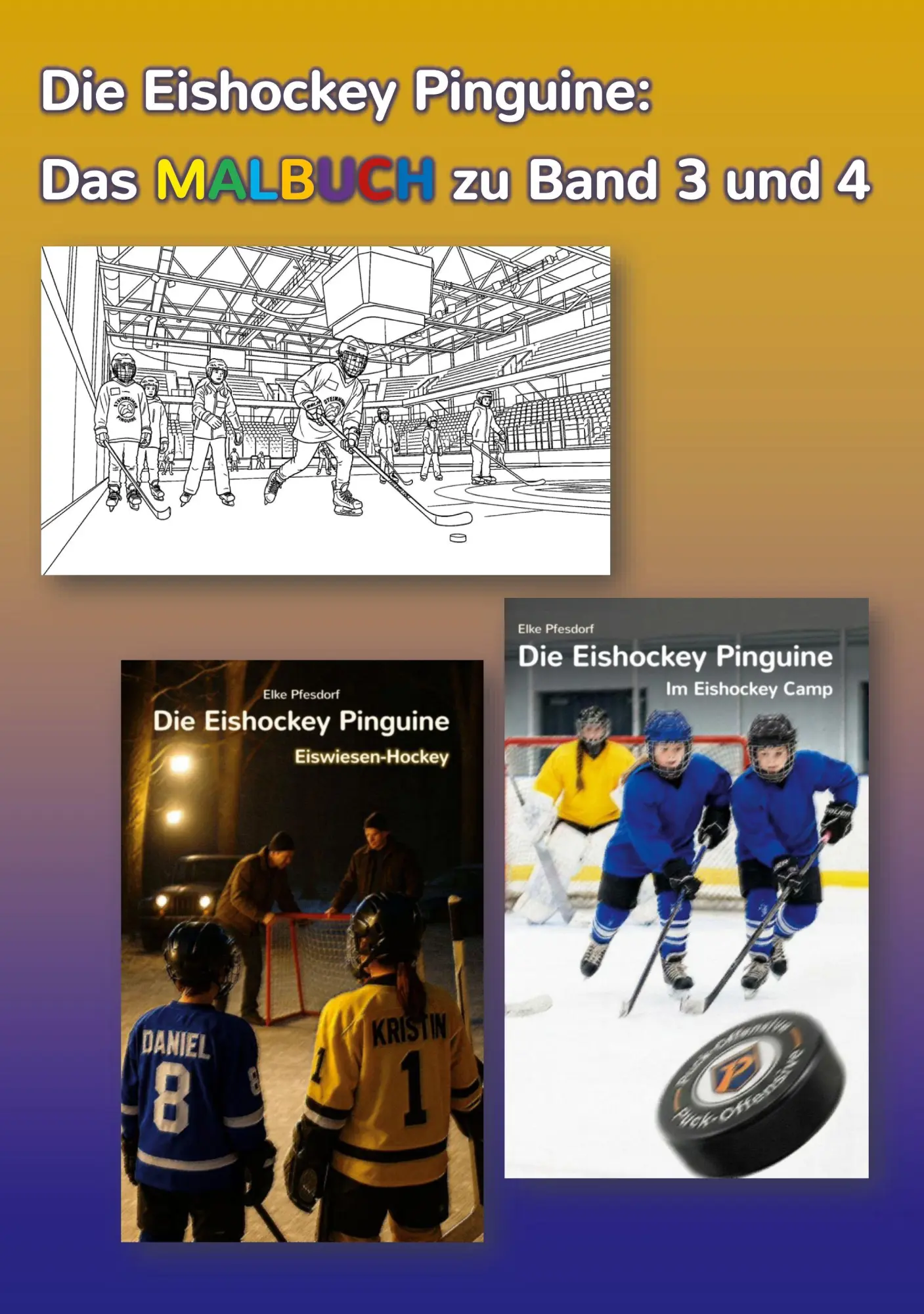 Cover: 9783695744275 | Die Eishockey Pinguine: Das Malbuch zu Band 3 und 4 | Elke Pfesdorf