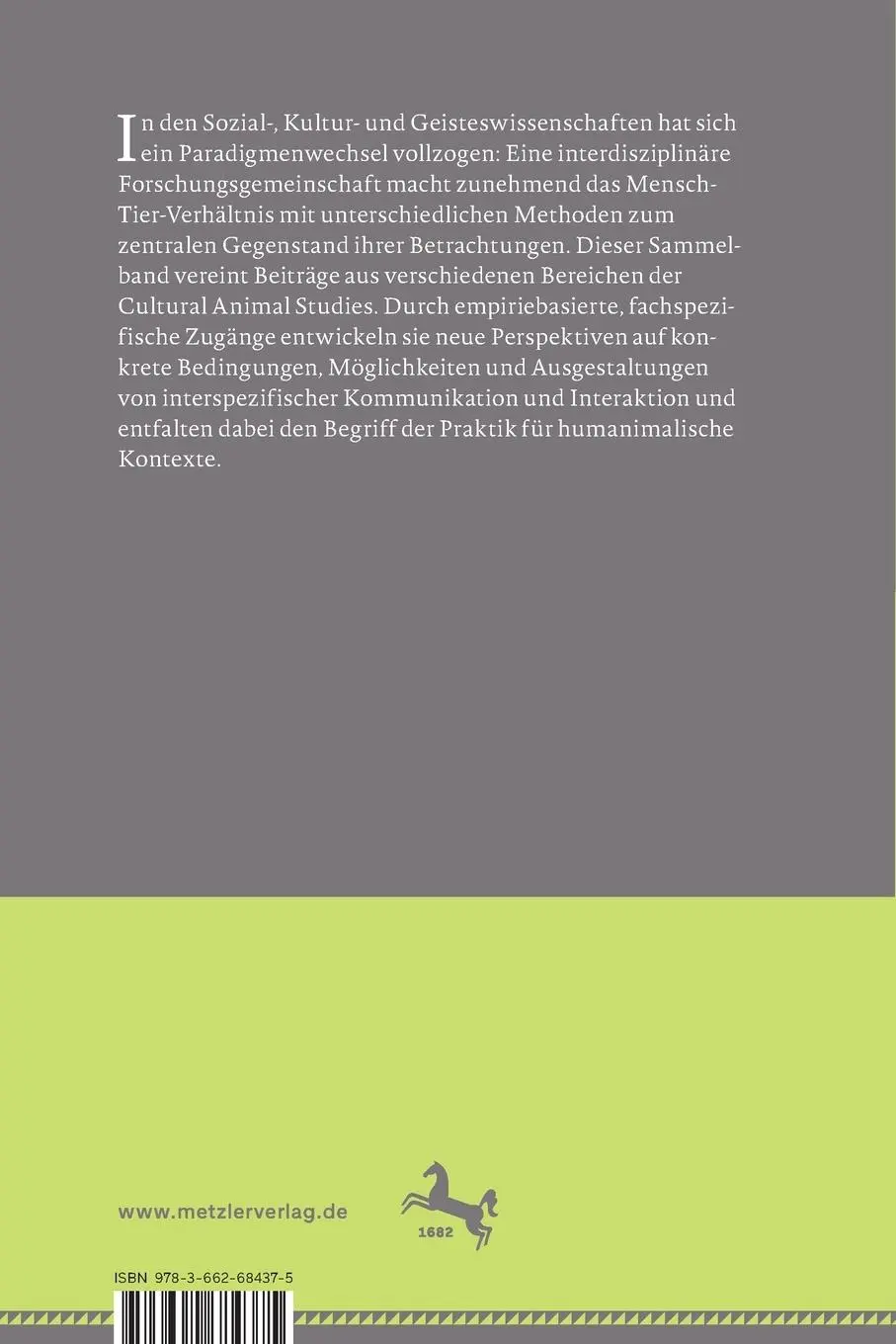 Rückseite: 9783662684375 | Mensch-Tier-Praktiken aus interdisziplinärer Perspektive | Taschenbuch