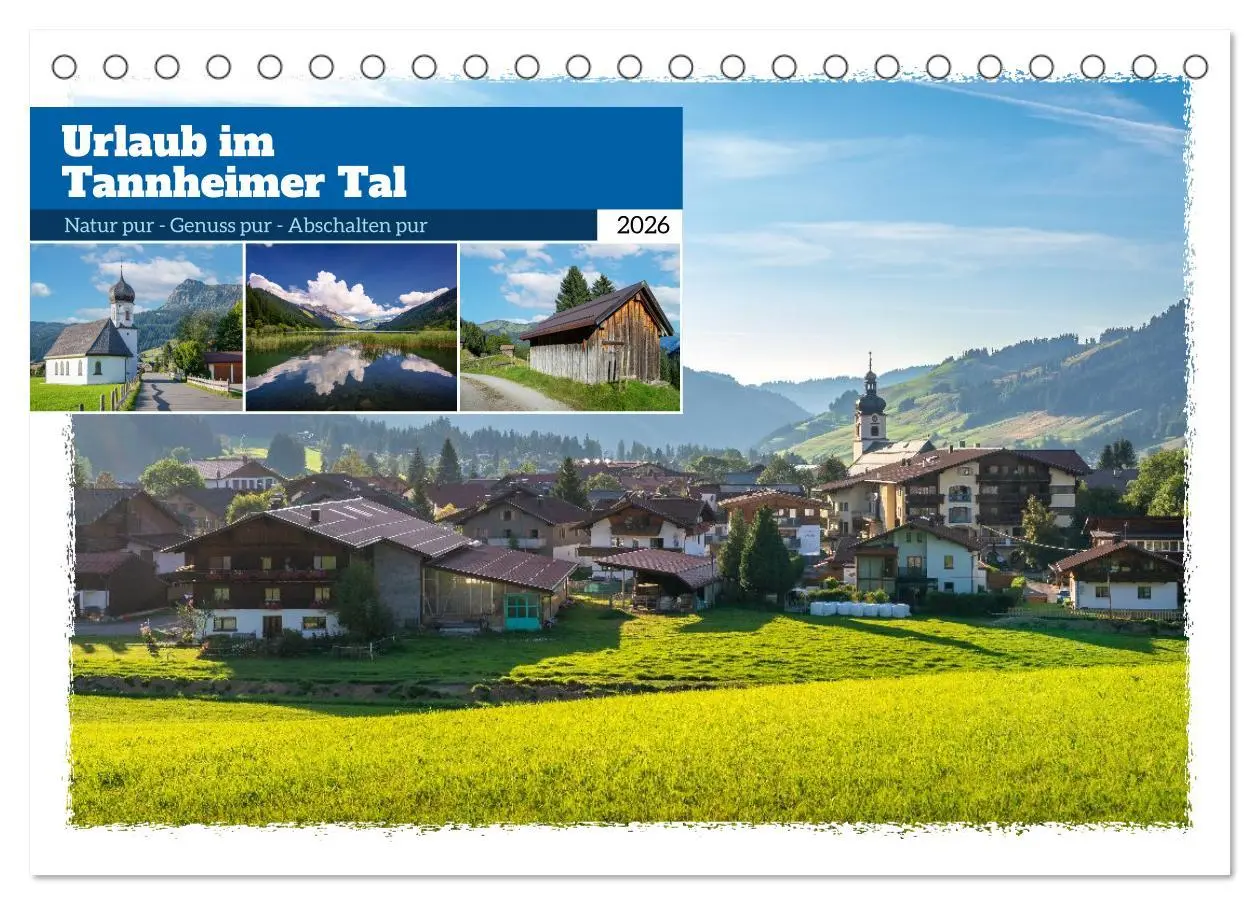 Cover: 9783457294475 | Urlaub im Tannheimer Tal (Tischkalender 2026 DIN A5 quer), CALVENDO...