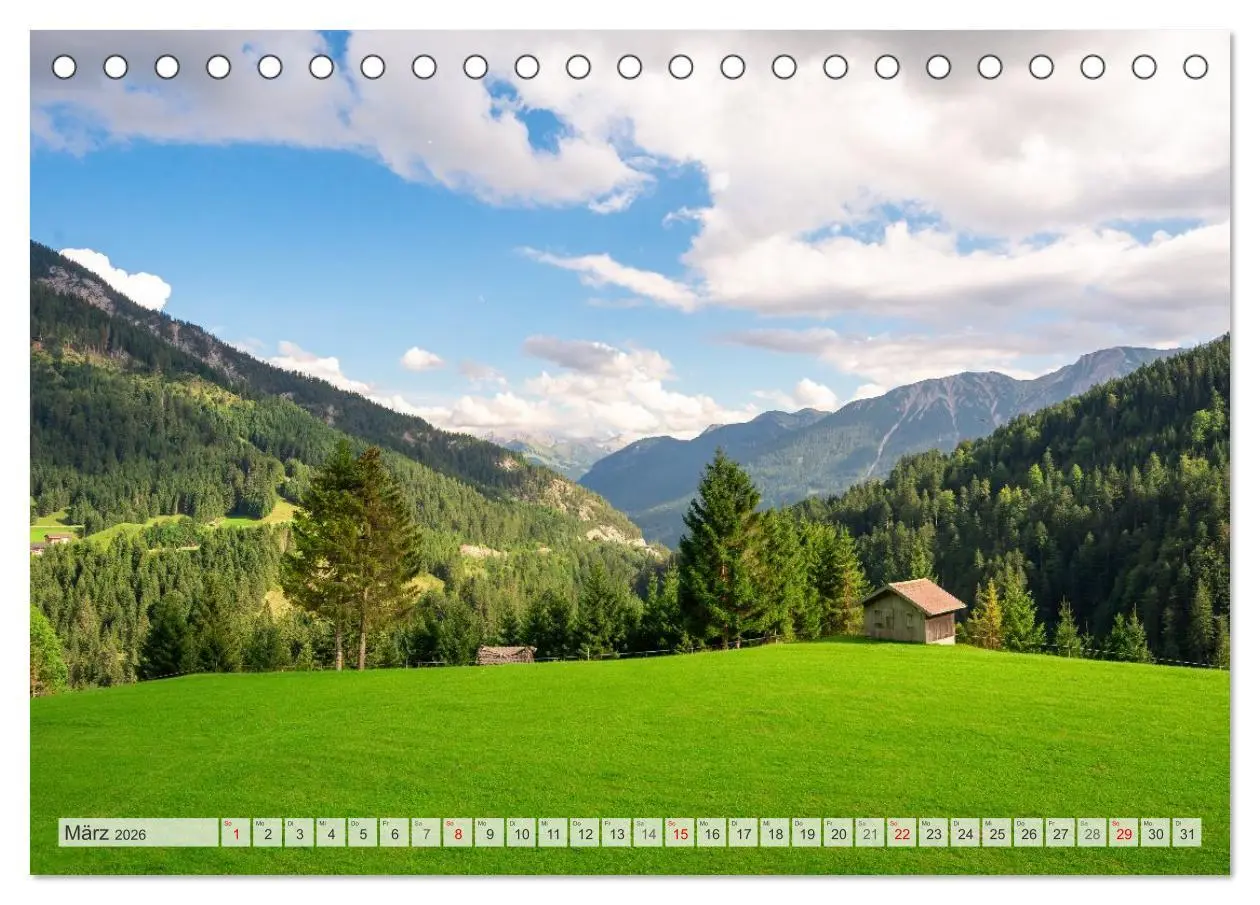 Bild: 9783457294475 | Urlaub im Tannheimer Tal (Tischkalender 2026 DIN A5 quer), CALVENDO...