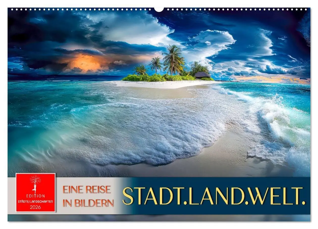 Cover: 9783516214475 | Stadt.Land.Welt. - eine Reise in Bildern (Wandkalender 2026 DIN A2...