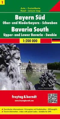 Cover: 9783707904475 | Deutschland 01 Bayern 1. Süd, Mitte 1 : 200 000. Autokarte | Deutsch