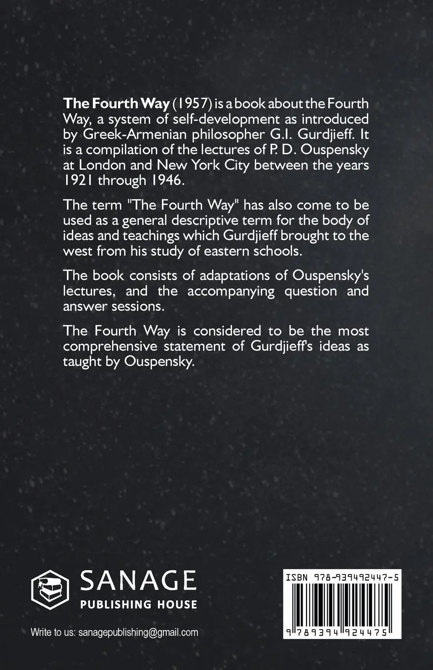 Rückseite: 9789394924475 | The Fourth Way | P. D. Ouspensky | Taschenbuch | Englisch | 2022