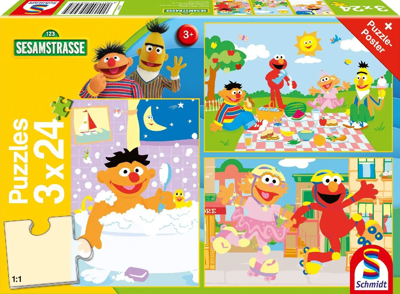 Cover: 4001504564575 | Sachen machen, 3x24 Teile | Kinderpuzzle Sesamstraße | Spiel | 56457