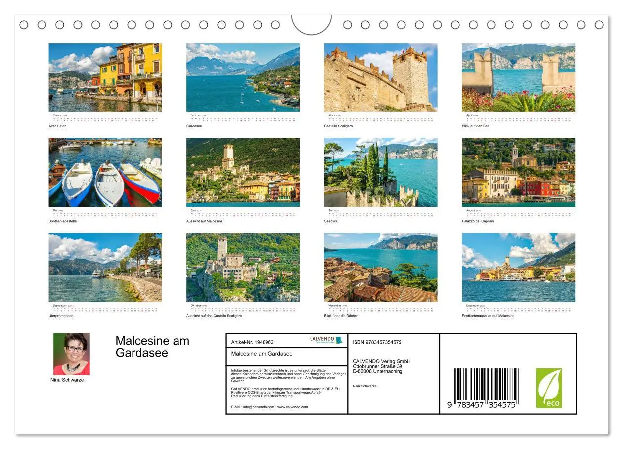 Bild: 9783457354575 | Malcesine am Gardasee (Wandkalender 2026 DIN A4 quer), CALVENDO...