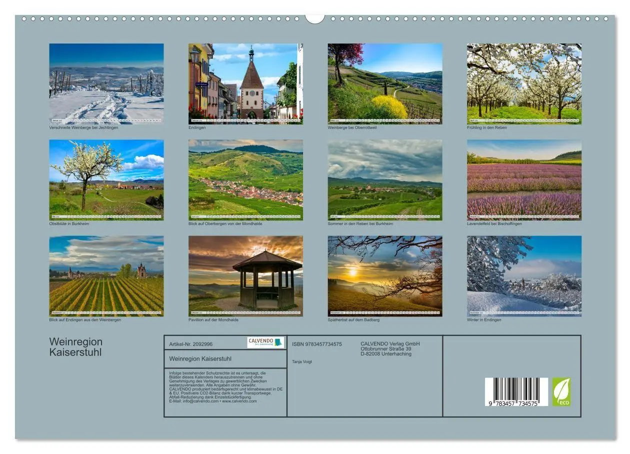 Bild: 9783457734575 | Weinregion Kaiserstuhl (hochwertiger Premium Wandkalender 2026 DIN...