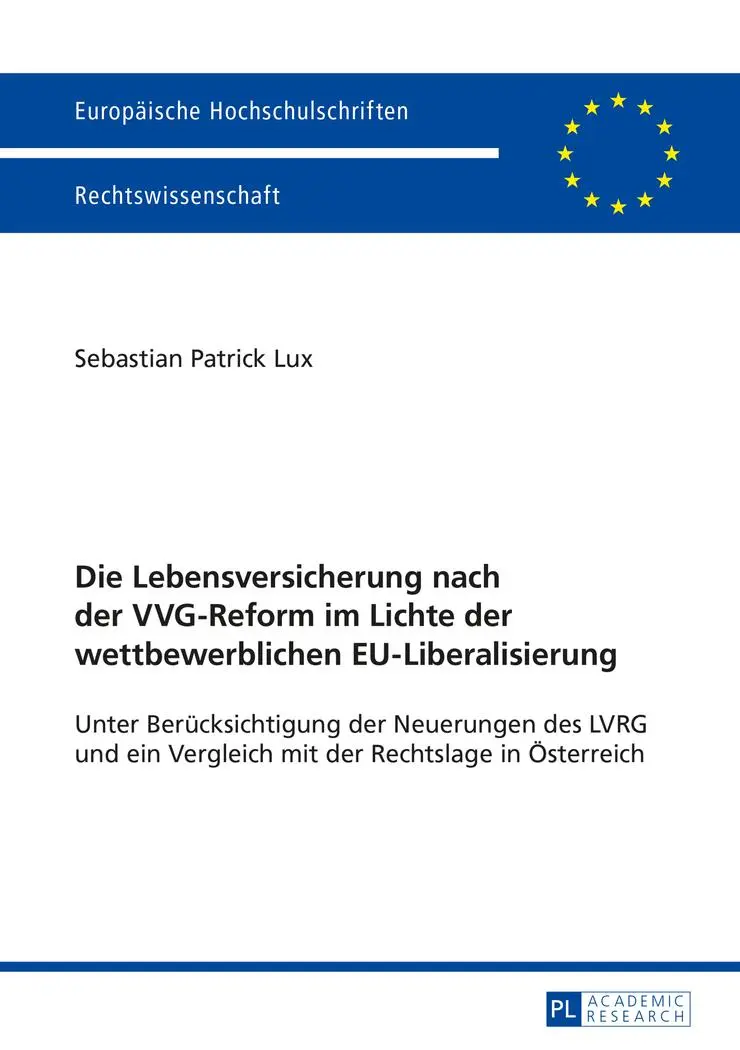 Cover: 9783631664575 | Die Lebensversicherung nach der VVG-Reform im Lichte der...