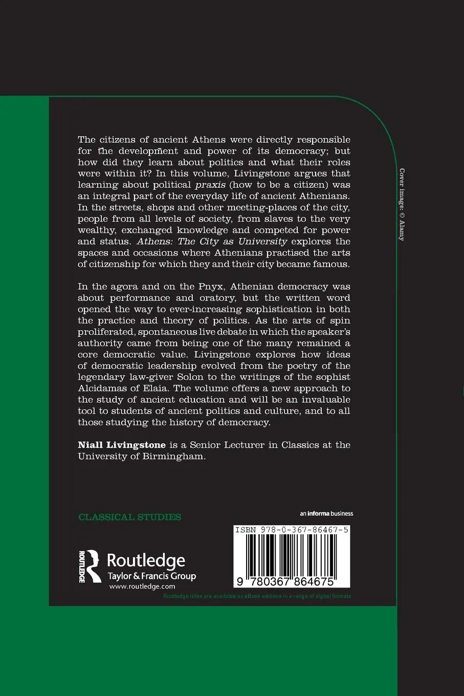 Rückseite: 9780367864675 | Athens | The City as University | Niall Livingstone | Taschenbuch
