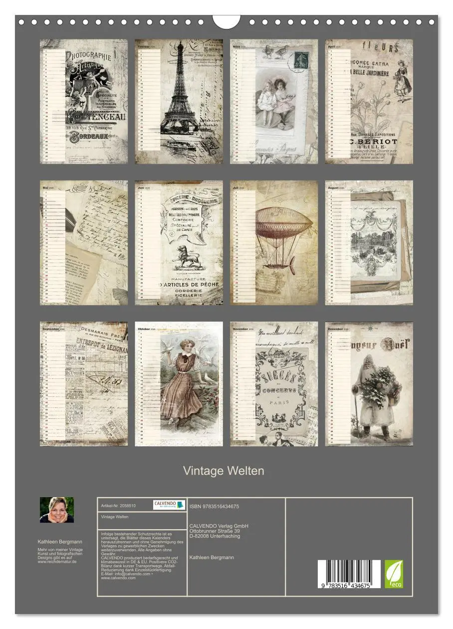 Bild: 9783516434675 | Vintage Welten (Wandkalender 2026 DIN A3 hoch), CALVENDO...