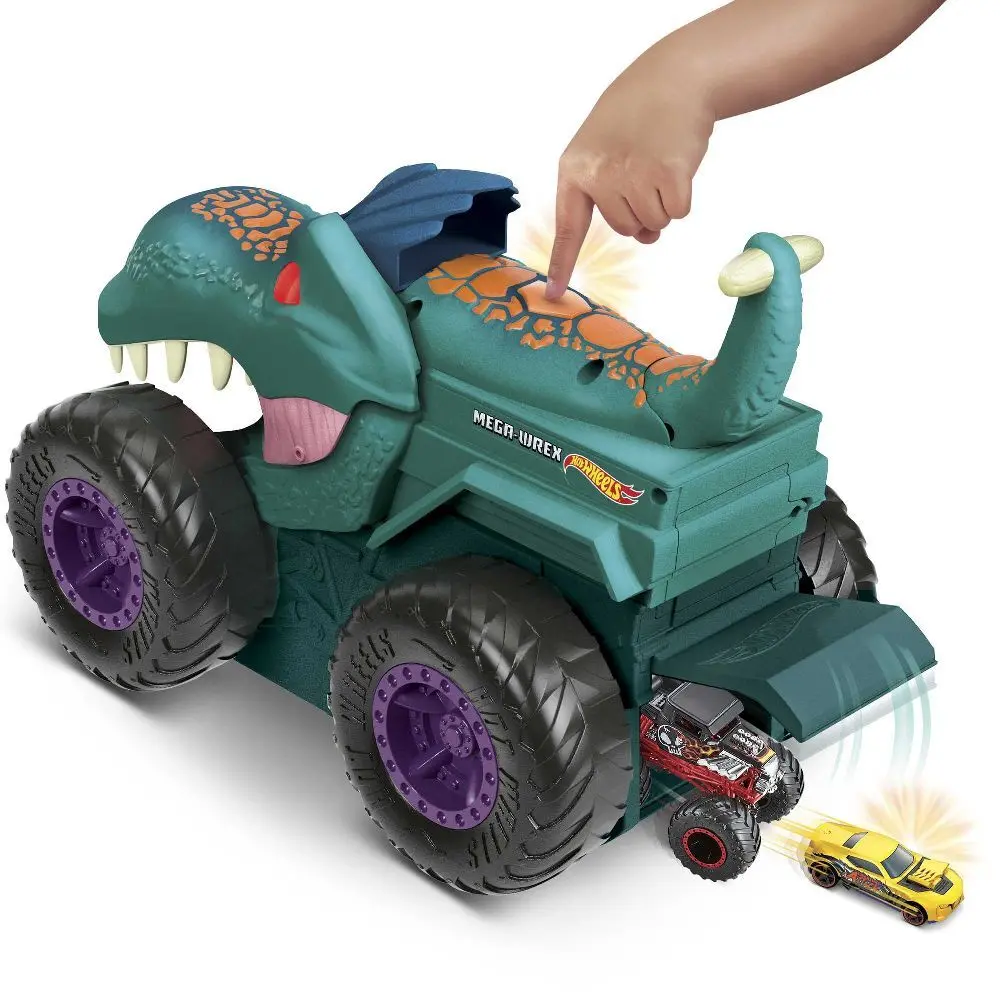 Bild: 887961974775 | Hot Wheels Monster Trucks autofressender Mega-Wrex, inkl. 1...