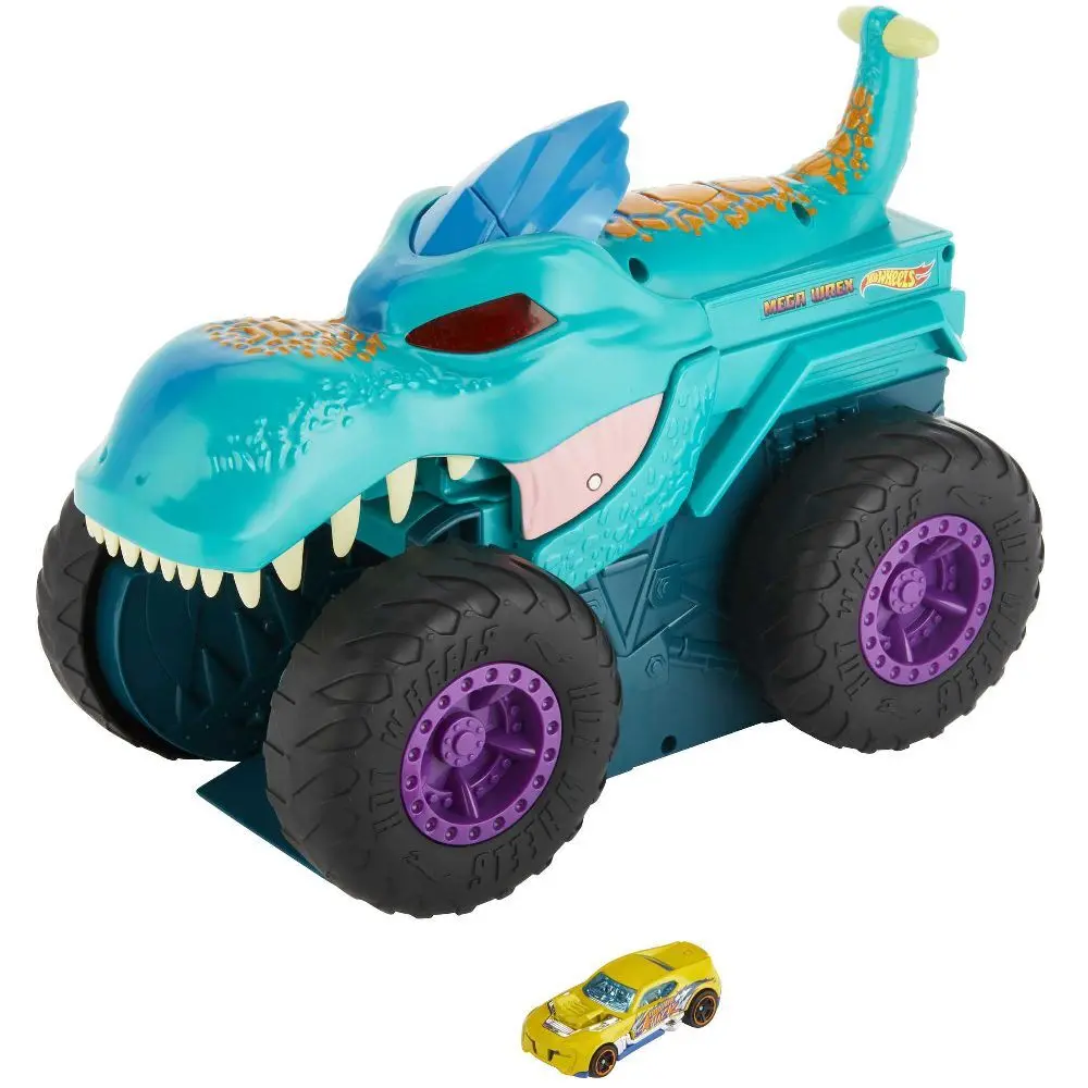Bild: 887961974775 | Hot Wheels Monster Trucks autofressender Mega-Wrex, inkl. 1...