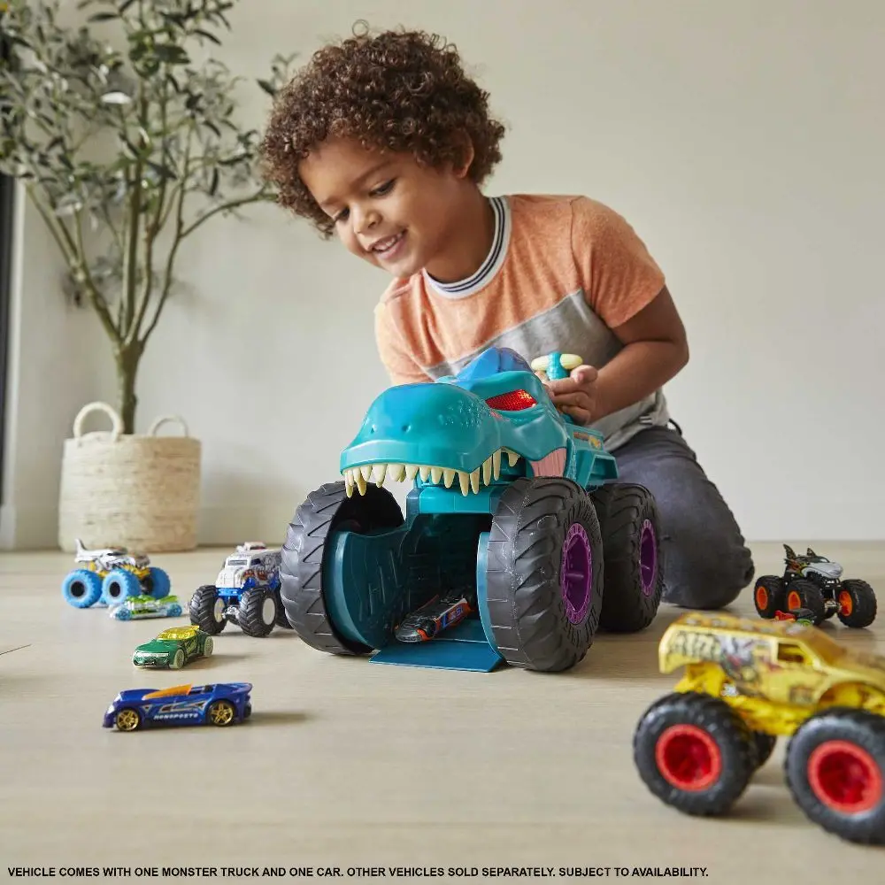 Bild: 887961974775 | Hot Wheels Monster Trucks autofressender Mega-Wrex, inkl. 1...