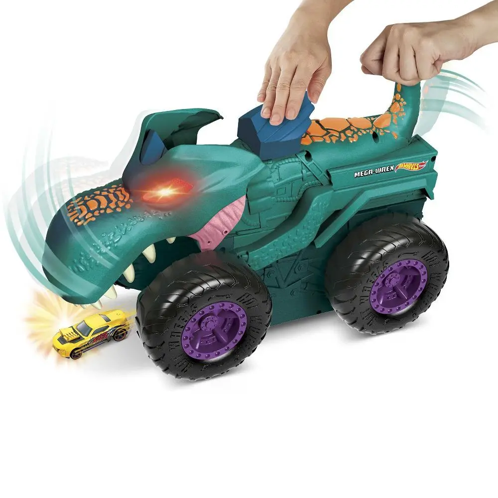 Bild: 887961974775 | Hot Wheels Monster Trucks autofressender Mega-Wrex, inkl. 1...