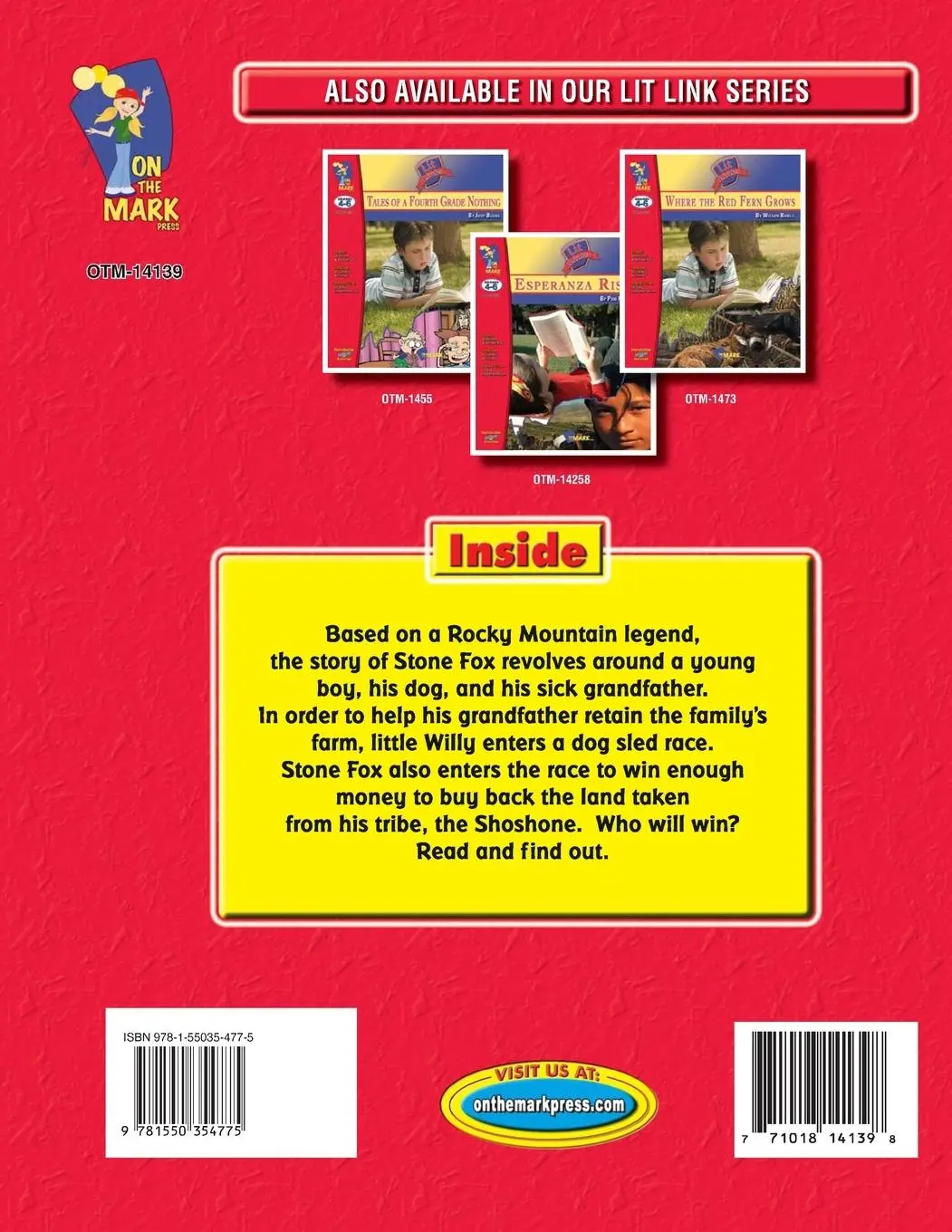 Rückseite: 9781550354775 | Stone Fox, by John Reynolds Gardiner Lit Link Grades 4-6 | Rodgers